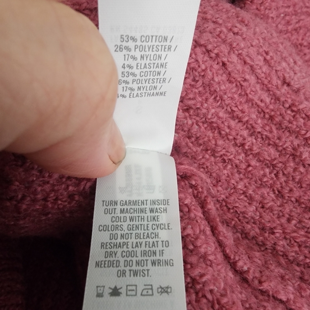 Aerie Oversized Mauve Pink Crew Neck Sweater Women's Small S Lounge Warm EUC - Picture 6 of 6